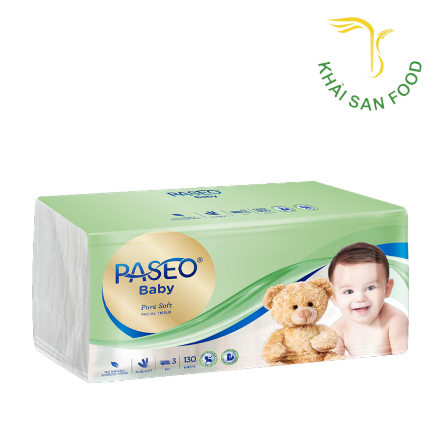 Khăn Giấy Thiếp Paseo Baby Solfpack 130 Tờ