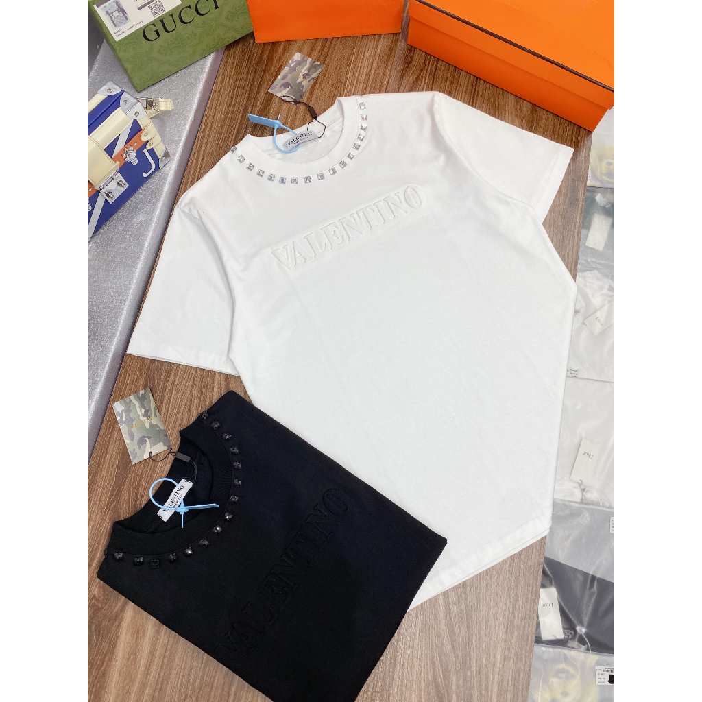 Áo Thun Nam Cổ Tròn In nổi VaLenTi premium cotton Hàng Siêu Cấp