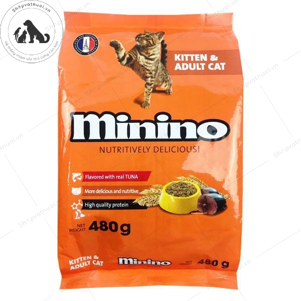 Hạt Khô Cho Mèo Con Và Mèo Lớn Vị Cá Ngừ Minino 1.3kg