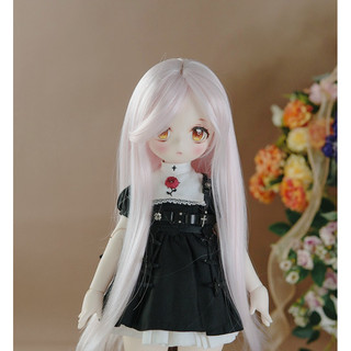 Tóc lụa dài có mái các màu cho búp bê bjd 1/3