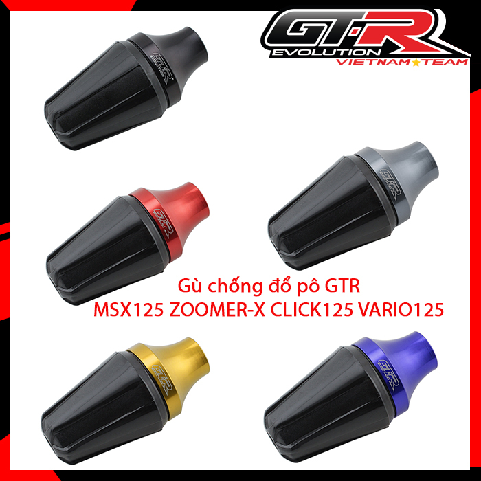 [Chính hãng] Gù chống đổ pô GTR MSX-125 ZOOMER-X PCX125 CLICK125 VARIO125 và nhiều dòng xe khác