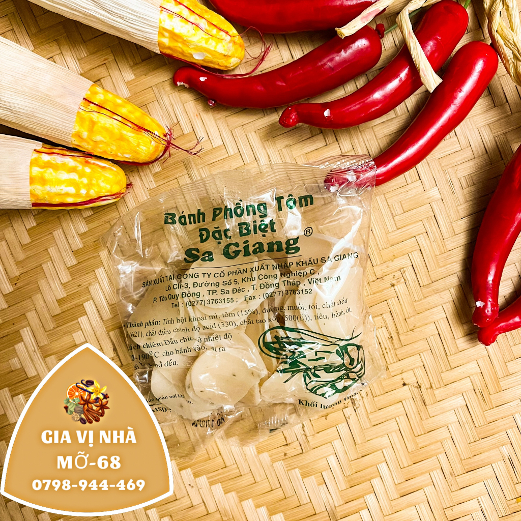 Bánh phồng tôm hạt sen Sa Giang - gói 100gr