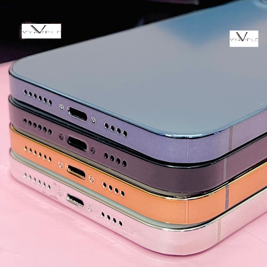 Mô hình trưng bày 12 pro và 12 promax màu xanh, trắng, đen, vàng
