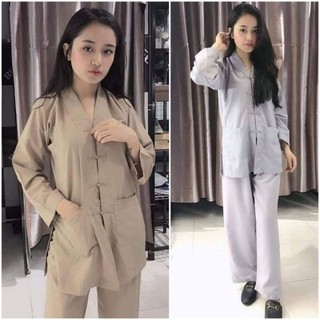 Đồ lam đi chùa bộ kate la hán nữ đủ màu