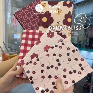 RED BY BLISS | Giấy Bao Tập, Bao Vở, Bao Sách Giáo Khoa, Style Hàn Quốc, Màu Sắc Pastel Đỏ, Đỏ Đô | Đọc kĩ mô tả