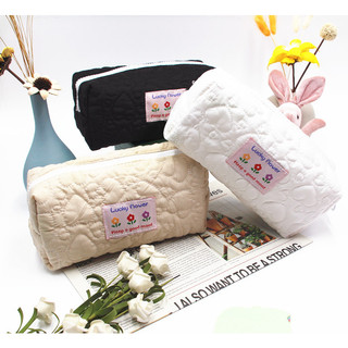 Bóp viết nhiều ngăn, bóp bút cute, túi bóp đựng viết nam nữ to bằng vải caro