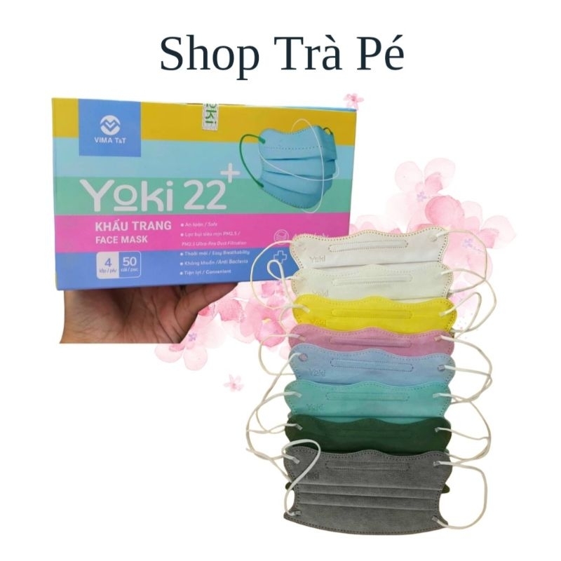 KHẨU TRANG YOKI 22+ HỘP 50 CÁI
