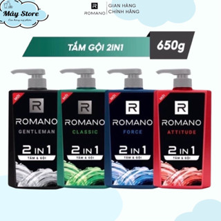 Sữa Tắm Gội 2in1 Romano 650g