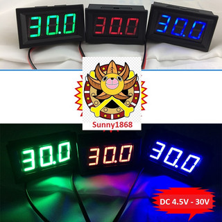 Volt kế điện tử dc 0.56 inch, đồng hồ đo vôn, điện áp dc 4.5 - 30v màn hình led hiển thị màu đỏ bảo vệ kết nối ngược led