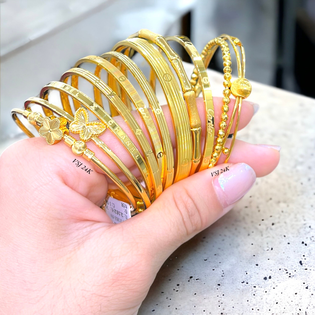Vòng tay công nghệ vàng 9999 đẹp xuất xắc