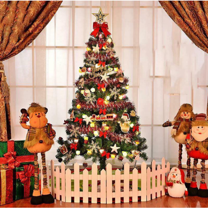 (HỎA TỐC) Cây thông Noel SET06 Cao 1.8m, 2.1m đầy đủ phụ kiện đi kèm (loại dày tán)