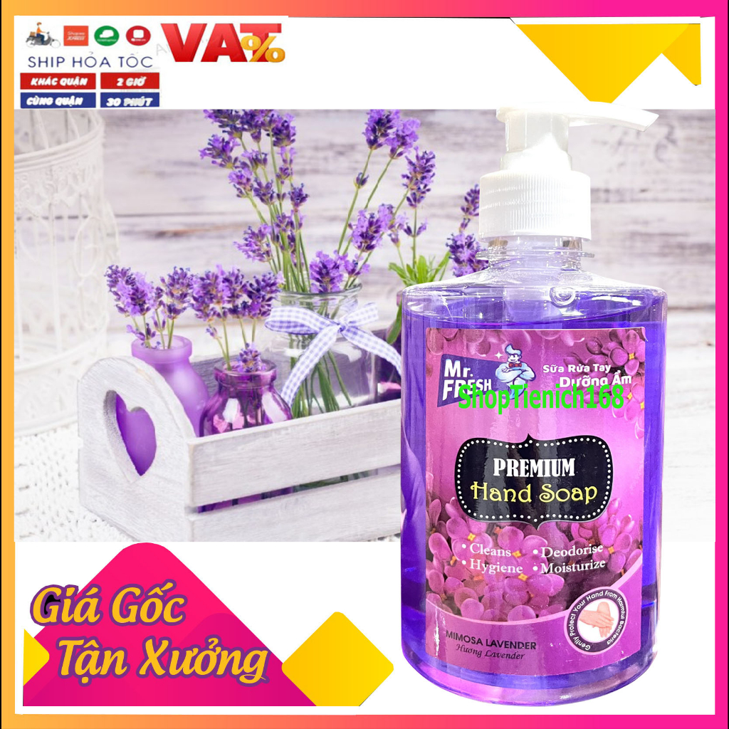 Nước rửa tay Khử mùi diệt khuẩn Mr.fresh 500ml Hương Nhài