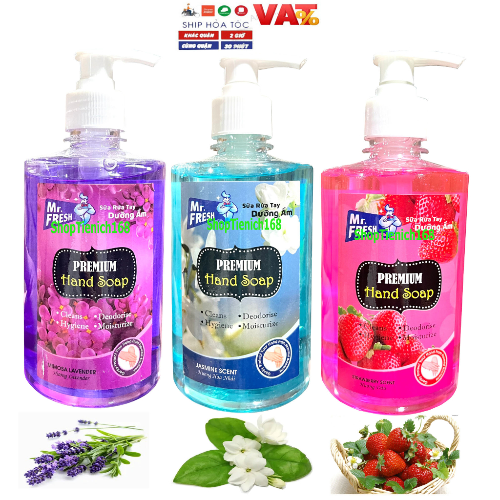 Nước rửa tay Khử mùi diệt khuẩn Mr.fresh 500ml Hương Nhài