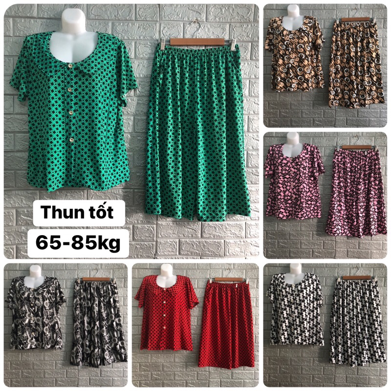 Bigsize (65-85kg) Đồ bộ THUN TỐT-TẶNG BÀ TẶNG MẸ
