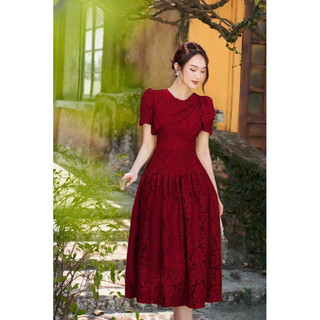 ĐẦM XOÈ REN CỔ CÁCH ĐIỆU CAO CẤP