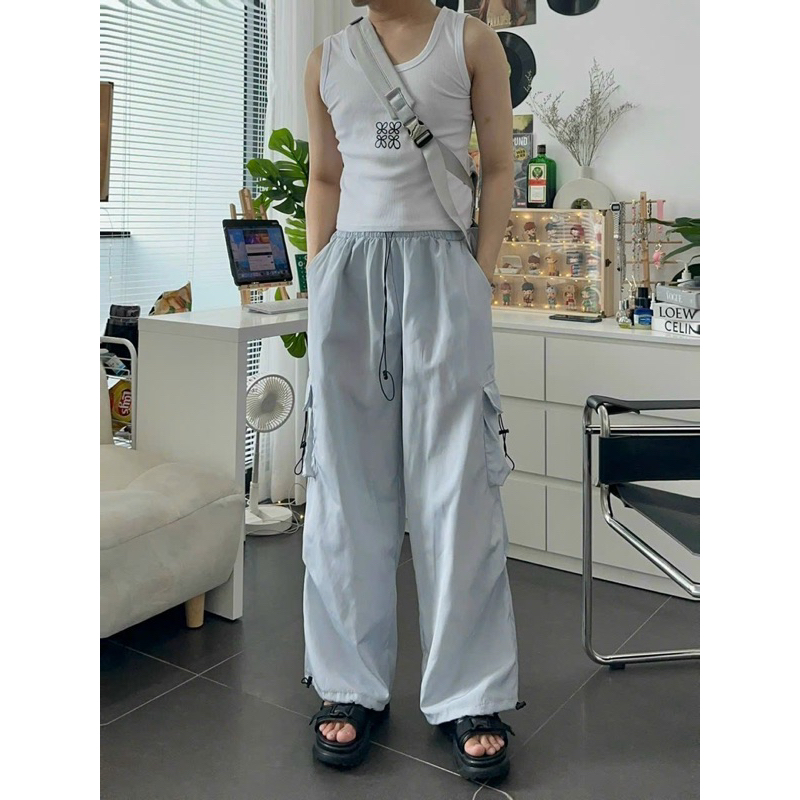 QUẦN DÙ unisex cho nam và nữ có dây rút