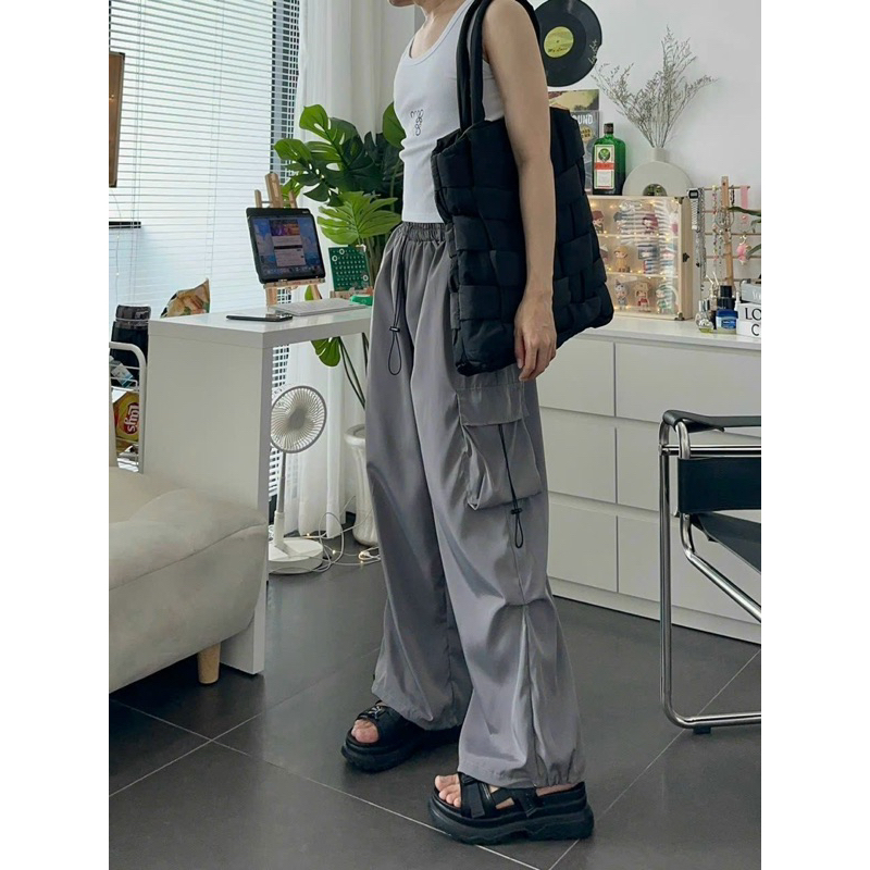 QUẦN DÙ unisex cho nam và nữ có dây rút