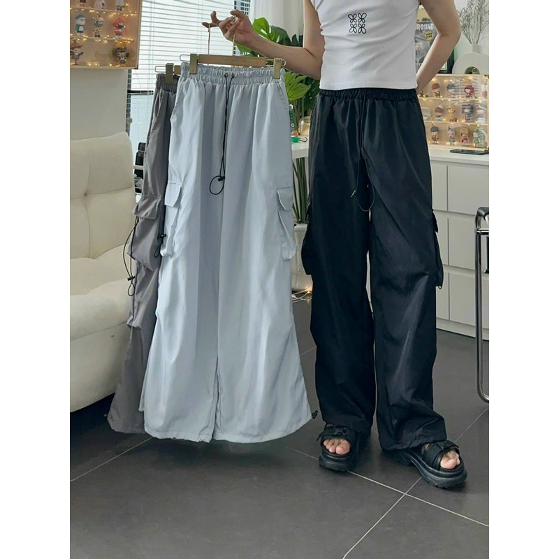 QUẦN DÙ unisex cho nam và nữ có dây rút