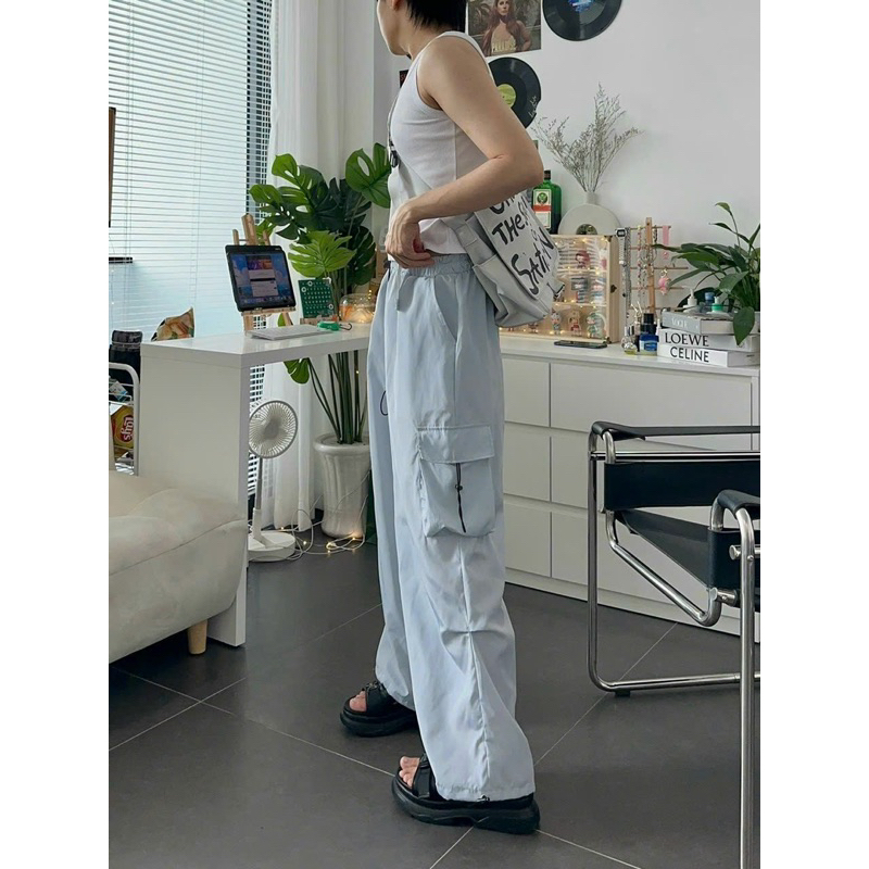 QUẦN DÙ unisex cho nam và nữ có dây rút