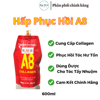 Hấp phục hồi siêu mượt A8 Collagen cao cấp 600ml