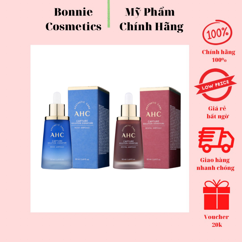 AHC Capture Solution Signature - Tinh Chất Cấp Ẩm/ Chống Lão Hóa Săn Chắc Da - 50ml