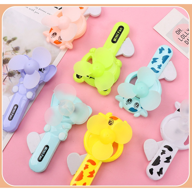 Quạt bóp tay hình thú dễ thương, Quạt cầm tay mini