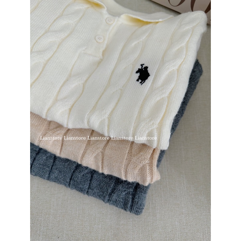 Áo len Polo vặn thừng logo Lianstore