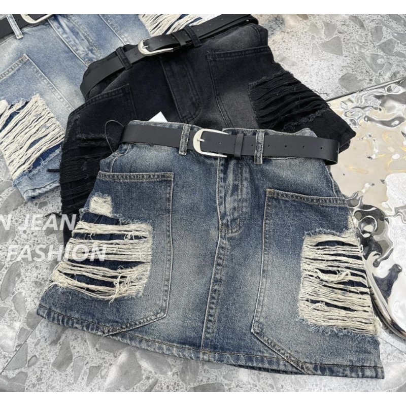 Chân váy chữ A rách túi