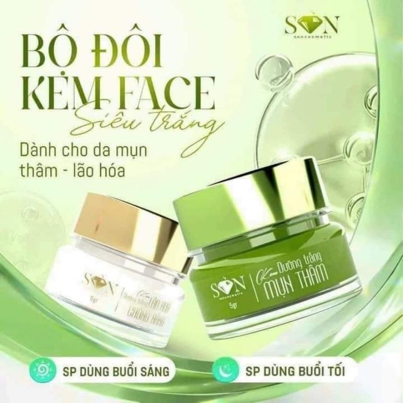 Combo Kem Face Son Nguyễn Tiên  - dưỡng trắng da,  giảm mụn nám tàn nhang