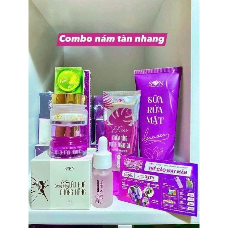 Combo Kem Face Son Nguyễn Tiên  - dưỡng trắng da,  giảm mụn nám tàn nhang