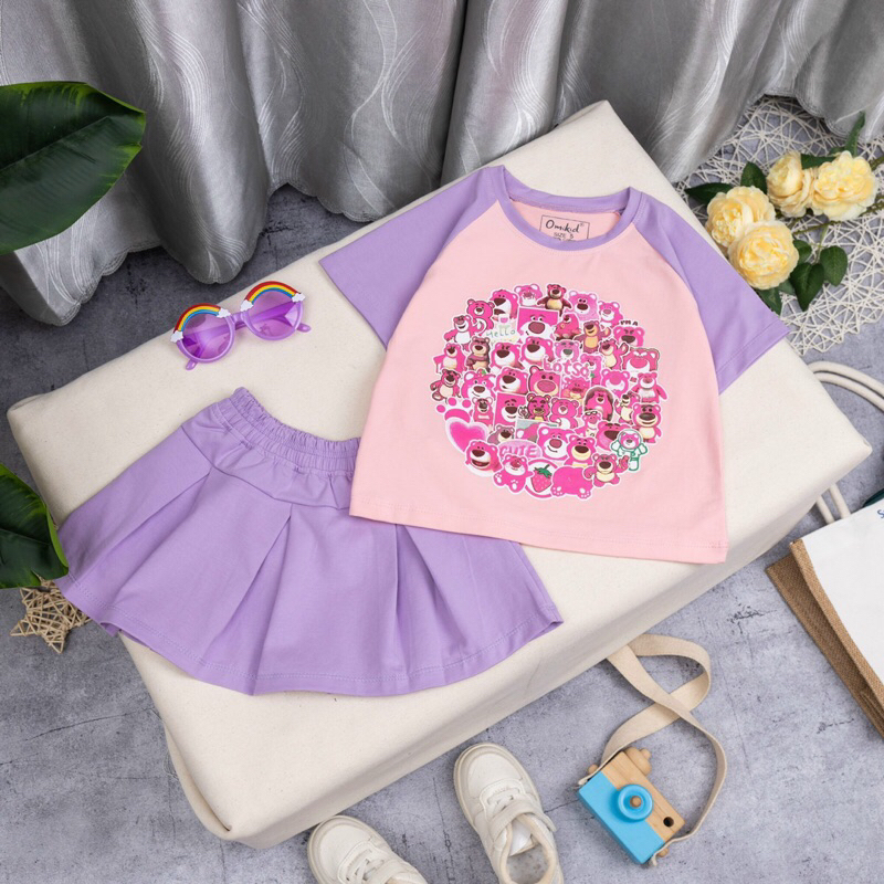 Đầm váy bé gái , set chân váy xếp ly áo ngắn tay cao cấp 10-30kg