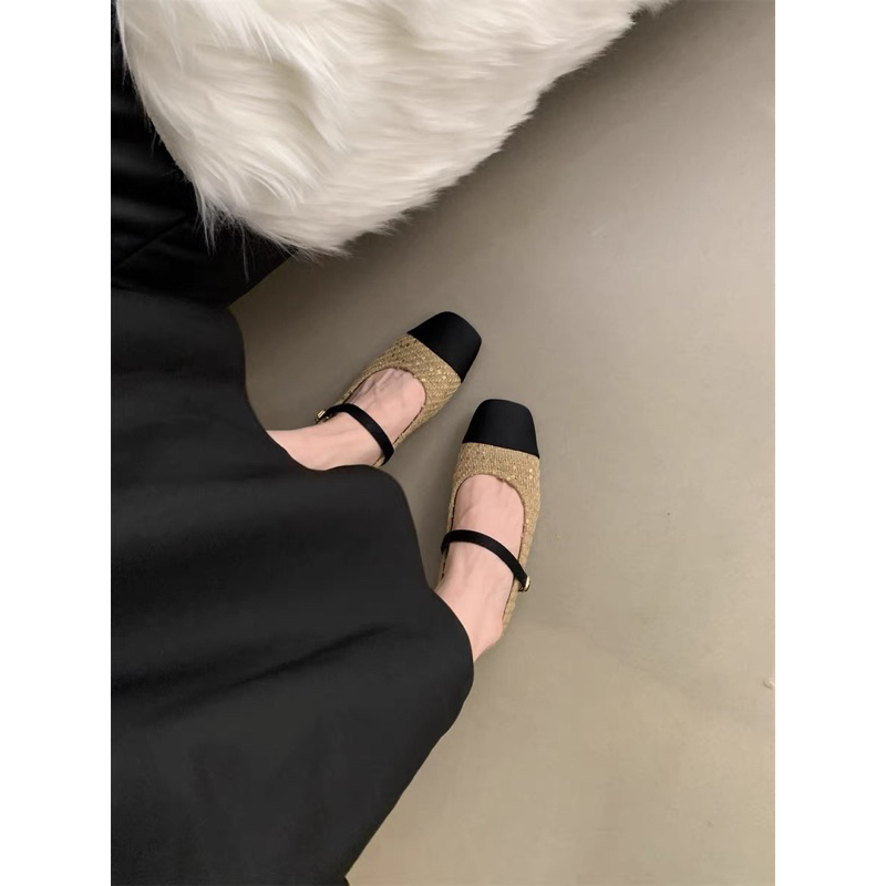 Giày búp bê mary Jane quai ngang gót thấp mùa thu 2023