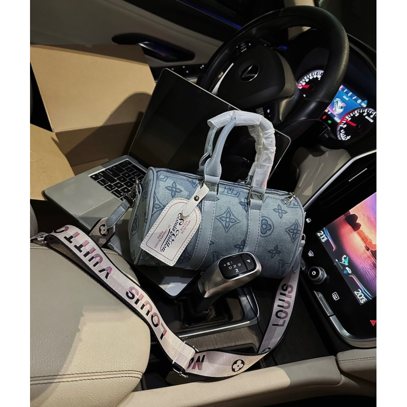 Túi đeo chéo trống tròn #lv sang chảnh dây bảng 24cm