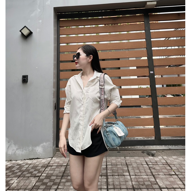 Túi đeo chéo trống tròn #lv sang chảnh dây bảng 24cm