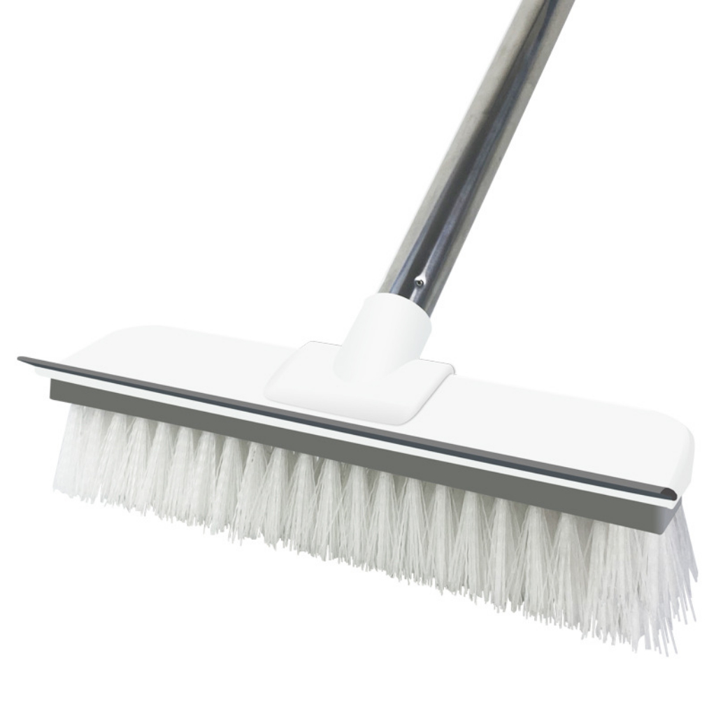 Cây chà sàn nhà tắm 2 trong 1 cán dài tiện lợi, chổi chà sàn tích hợp chà sàn và gạt nước