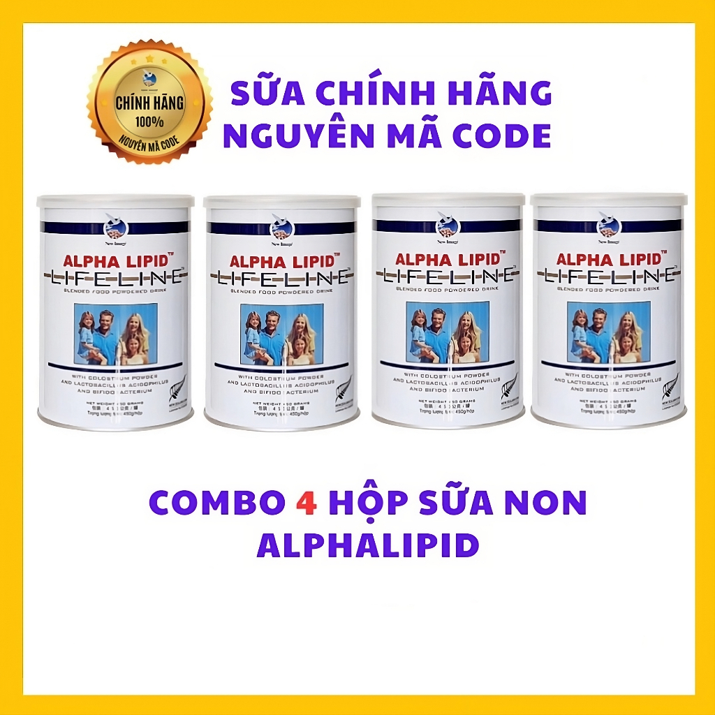 [ COMBO 4 HỘP ] Sữa Non Alpha Lipid Chính Hãng 450g Chính Hãng New Zealand