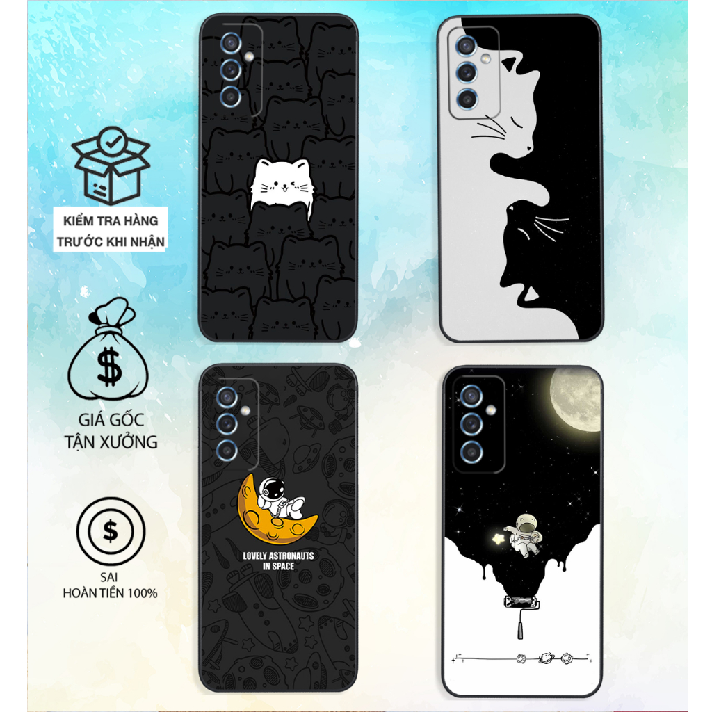 Ốp lưng Samsung A14 4G / A14 5G / A24 / A34 5G / A54 5G dẻo mềm phi hành gia,mèo bảo vệ camera giá rẻ