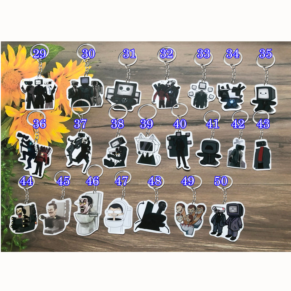 Móc khóa Skibidi Toilet Cameraman tv man Titan Speakerman Quái Vật G MAN Mu3339 nhiều mẫu