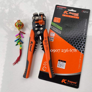 Kìm tuốt dây điện, dây cáp, bấm cos đa năng 0.2 - 6mm Kapusi cao cấp