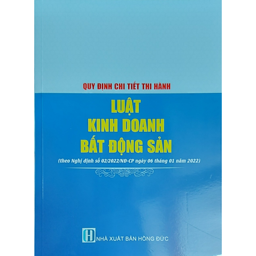 Sách - Quy định chi tiết thi hành Luật Kinh doanh bất động sản