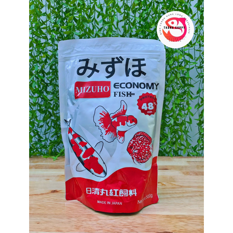 Thức ăn cho cá cảnh Mizuho Economy (500g) - Cám nhật cho cá Vàng - (hạt cám chìm)