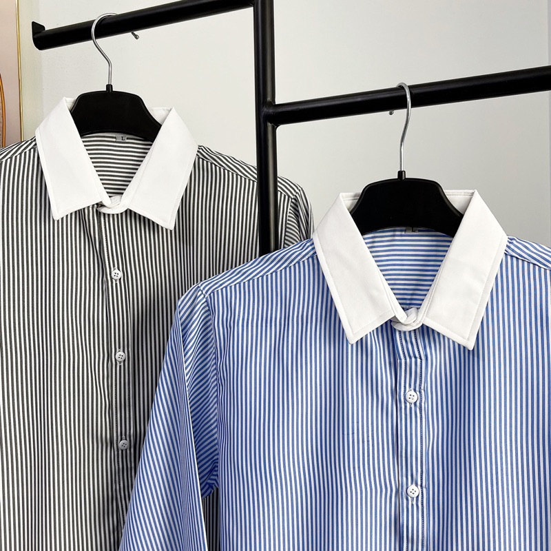 Áo Sơ Mi Nam Tay Dài SỌC NHÍ DỌC SMTD