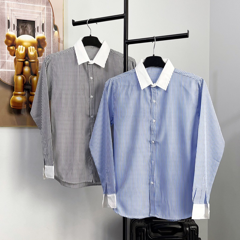 Áo Sơ Mi Nam Tay Dài SỌC NHÍ DỌC SMTD