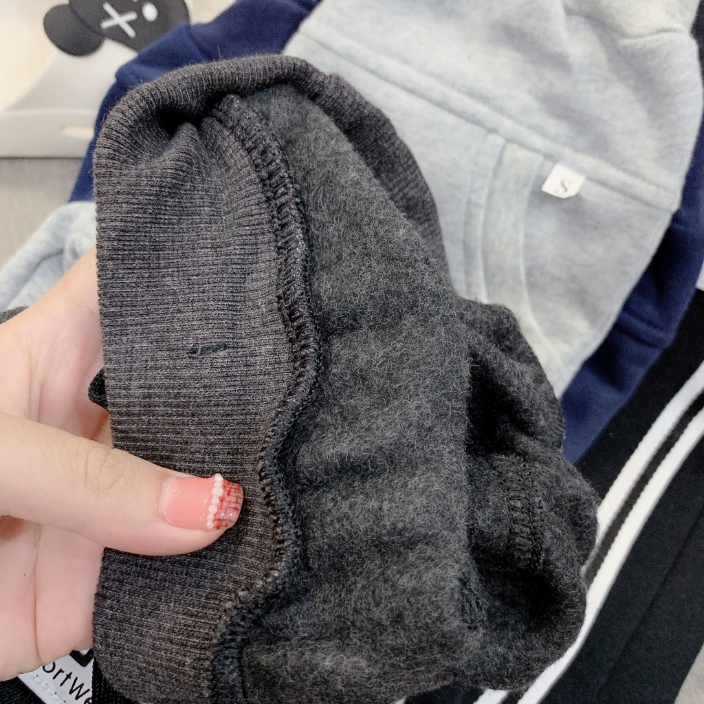 Quần nỉ cotton cho bé trai, quần nỉ bông thể thao mùa thu đông cho bé từ 8-19kg