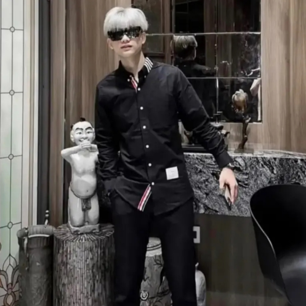 Áo sơ mi thome dài tay nam nữ boy phố form đẹp chất vải dày dặn họa tiết trẻ trung mẫu mới nhất Hót Trend