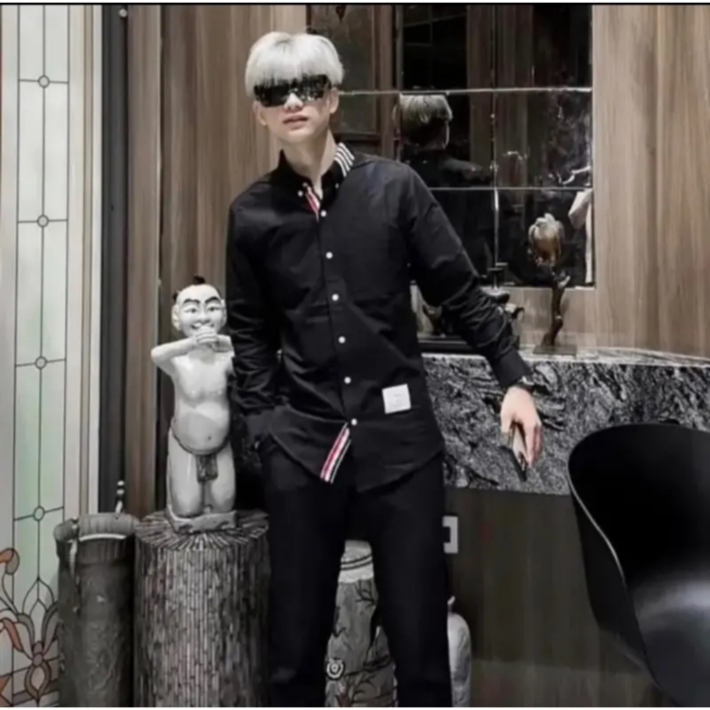 Áo sơ mi thome dài tay nam nữ boy phố form đẹp chất vải dày dặn họa tiết trẻ trung mẫu mới nhất Hót Trend