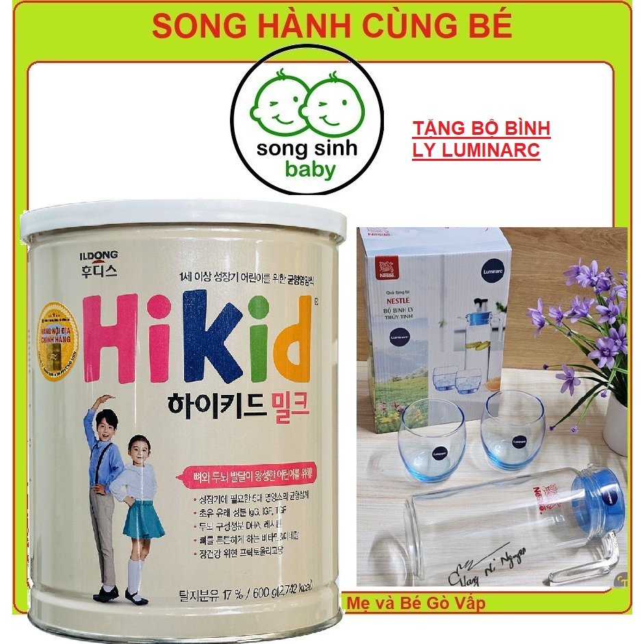 Tang qua Sữa Hikid Vani 600g Chính Hãng Date 2024