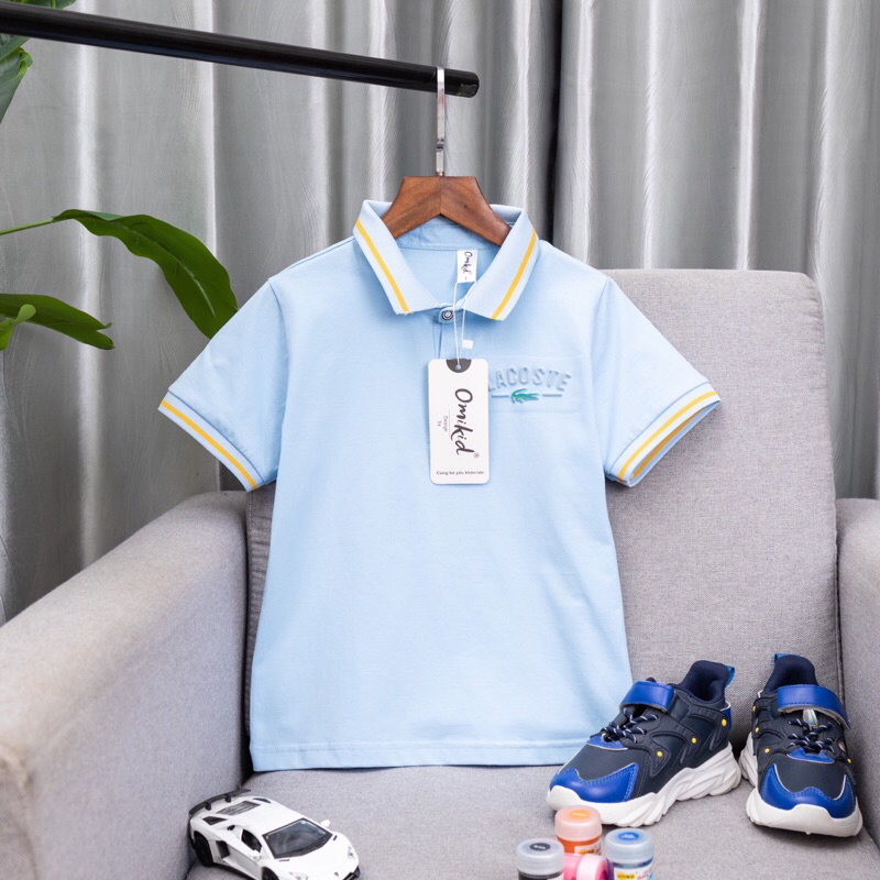 Áo thun bé trai , Áo polo cổ trụ bé trai 8-60kg hàng shop cao cấp