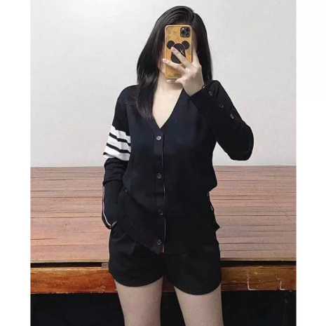 Áo Khoác, Áo Cadigan Thomer 4 Vạch Cánh Tay Chất Len Tăm Giá Rẻ