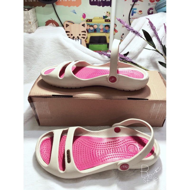Giày sandal crocs nữ 2hand, new 98%, size w6=36/37